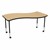 Structure Series Mobile Wave Collaborative Table w/ Thermofused Laminate Top - Maple Top w/ Black Edge & Black Leg Finish