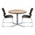 Round Pedestal Café Table and Ballard Stack Chair Set