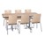 Rectangle Pedestal Cafe Table and Bentwood Café Stack Chair Set