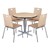 Round Pedestal Café Table and Bentwood Stack Café Chair Set