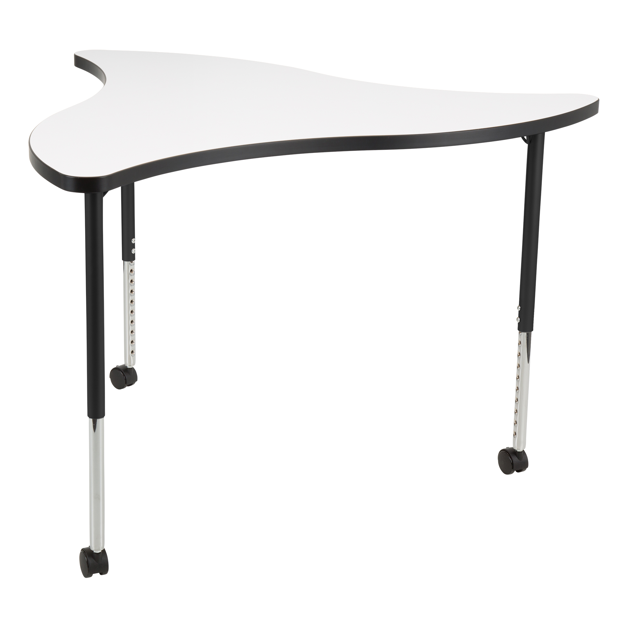 Learniture Structure Series Mobile Wave Collaborative Adjustable Height Table 