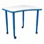 Accent Series Preschool Amoeba Collaborative Table w/ Whiteboard Top - Brilliant Blue Edgeband & Legs