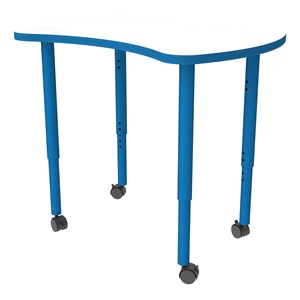 Shapes Accent Series Bowtie Collaborative Table w/ Whiteboard Top - Brilliant Blue
