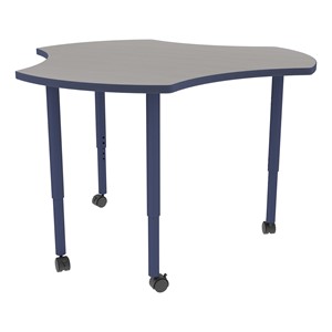 Shapes Accent Series Cog Collaborative Table - Cosmic Strandz Top w/ Navy Legs