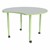 Shapes Accent Series Crescent Collaborative Table - North Sea Top w/ Green Apple Legs