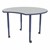 Shapes Accent Series Crescent Collaborative Table - North Sea Top w/ Navy Legs