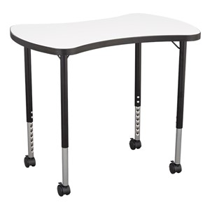 Structure Series Bow-Tie Mobile Collaborative Table w/ Whiteboard Top