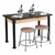 Adjustable-Height Science Lab Table w/ Black Legs & Chemical Resistant Top (24" W x 48" L)