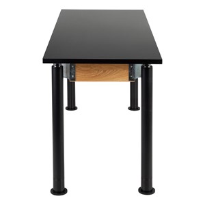 Adjustable-Height Science Lab Table w/ Chemical Resistant Top & Black Legs