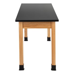Science Lab Table w/ Chemical Resistance Top & Wood Legs