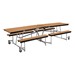 Mobile Bench Cafeteria Table w/ MDF Core & Protect Edge