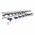Mobile Stool Cafeteria Table - 16 Stools (30" W x 12' L) - Gray