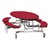 Elliptical Mobile Bench Cafeteria Table w/ MDF Core, Chrome Frame & Protect Edge (72" W 10' 1" L) - Red