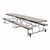 Swerve Mobile Bench Cafeteria Table w/ Chrome Frame
