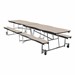 Swerve Mobile Bench Cafeteria Table w/ Chrome Frame