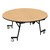 Easy-Fold Mobile Round Nesting Cafeteria Table w/ Particleboard Core, Powder Coat Frame & Vinyl T-Mold Edge (60" Diameter) - Fusion Maple