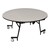 Easy-Fold Mobile Round Nesting Cafeteria Table w/ Particleboard Core, Powder Coat Frame & Vinyl T-Mold Edge (60" Diameter) - Gray