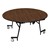 Easy-Fold Mobile Round Nesting Cafeteria Table w/ MDF Core, Powder Coat Frame & Protect Edge (60" Diameter) - Walnut