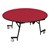 Easy-Fold Mobile Round Nesting Cafeteria Table w/ MDF Core, Powder Coat Frame & Protect Edge (60" Diameter) - Red