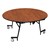 Easy-Fold Mobile Round Nesting Cafeteria Table w/ Particleboard Core, Powder Coat Frame & Vinyl T-Mold Edge (60" Diameter) - Cherry
