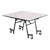 Easy-Fold Mobile Square Nesting Cafeteria Table w/ Powder Coat Frame
