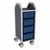 Profile Series Single-Wide Mobile Classroom Storage Cart - 4 Large Bins - Translucent Brilliant Blue