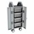 Profile Series Single-Wide Mobile Classroom Storage Cart w/ Doors - 4 Large Bins - Clear