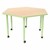 Shapes Accent Series Hex Collaborative Table - Maple Top w/ Green Apple Legs