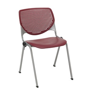 Energy Series Perforated Back Stack Chair w/ out Arms - Burgundy