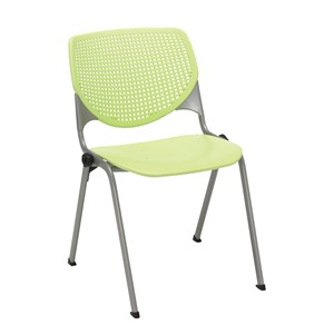Energy Series Perforated Back Stack Chair w/o Arms - Lime Green