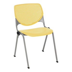 Energy Series Perforated Back Stack Chair w/o Arms - Yellow