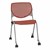 Energy Series Perforated Back Mobile Stack Chair w/ out Arms - Coral