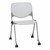 Energy Series Perforated Back Mobile Stack Chair w/ out Arms - Light Gray
