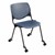 Energy Series Perforated Back Mobile Stack Chair w/o Arms - Navy w/ Black Frame