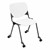 Energy Series Perforated Back Mobile Stack Chair w/ out Arms - White w/ Black Frame