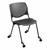 Energy Series Perforated Back Mobile Stack Chair w/ out Arms - Black w/ Black Frame