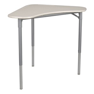 Boomerang Collaborative Desk w/o Wire Box & 18" Shapes Series School Chair Set – 16 Desks/Chairs - Desk - Gray spectrum