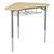 Boomerang Collaborative Desk w/ Wire Box & 18" Shapes Series School Chair Set – 24 Desks/Chairs - Desk - Sugar maple