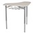 Boomerang Collaborative Desk w/ Wire Box & 18" Shapes Series School Chair Set – 16 Desks/Chairs - Desk - Gray spectrum