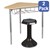 Boomerang Collaborative Desk w/ Wire Box & 18" Active Learning Stool Set