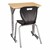 Adjustable-Height Y-Frame Desk & 18-Inch Shapes Series School Chair Set