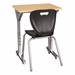 Adjustable-Height Y-Frame Desk & 18-Inch Shapes Series School Chair Set