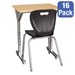 Adjustable-Height Y-Frame Desk & 18" Shapes Series School Chair Set – 16 Desks/Chairs