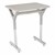 Adjustable-Height Y-Frame Desk & 18" Shapes Series School Chair Set – 16 Desks/Chairs - Desk