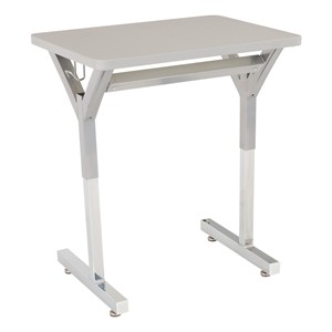 Adjustable-Height Y-Frame Desk & 18" Shapes Series School Chair Set – 24 Desks/Chairs - Desk