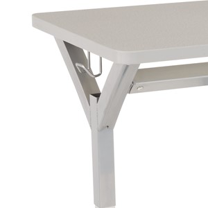 Adjustable-Height Y-Frame Desk and 18-Inch Profile Series School Chair Set - Desk - Gray Spectrum