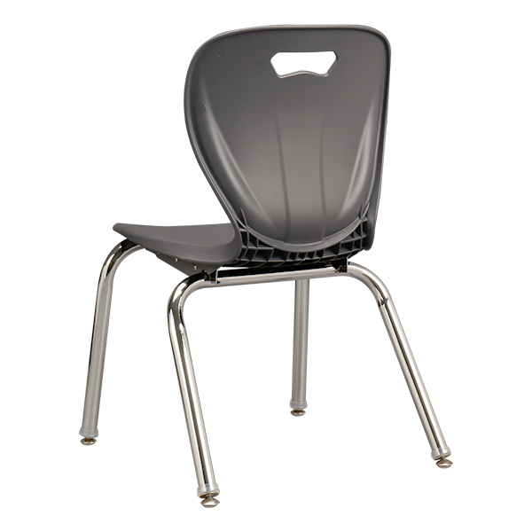 LNT-NES3018SBK-PK-SO Black/Gray Learniture Shape Series Mobile Chair with Book Storage 