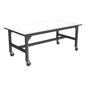 Ideate Series Industrial Table w/ Whiteboard Top - Graphite