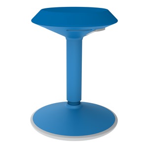 Adjustable-Height Active Stool w/ Circular Seat - Brilliant Blue