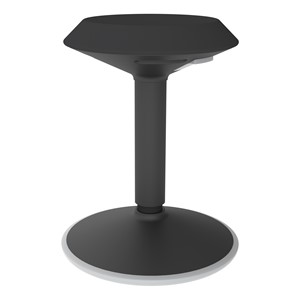 Adjustable-Height Active Stool w/ Circular Seat - Black